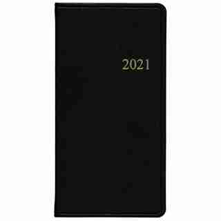 Gallery Leather January - December 2021 Pocket Weekly Black Planner