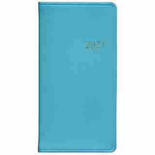 Gallery Leather January - December 2021 Pocket Weekly Turquoise Planner