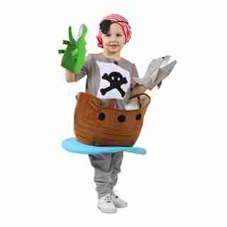 Kids Costume Candy Catchers Pirate Ship Size S