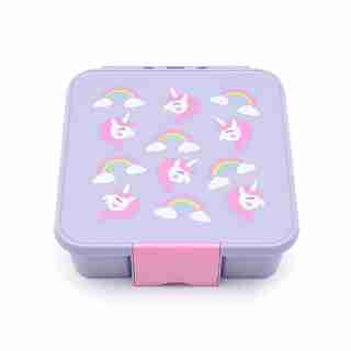 LITTLE LUNCHBOX CO. KIDS BENTO BOX, FIVE COMPARTMENT, UNICORN