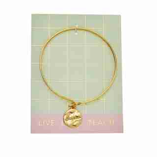 Inspire Teacher Bangle, Gold