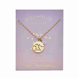Stargazer Aquarius Necklace in Gold