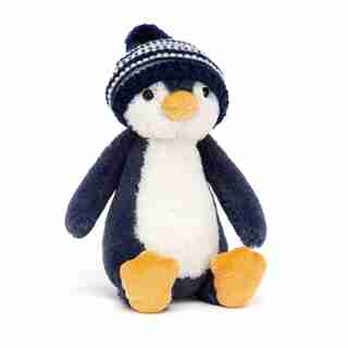 Bashful Bobble Hat Penguin Navy