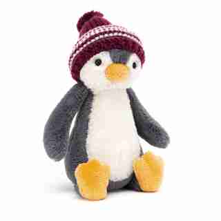 Bashful Bobble Hat - Penguin Burgundy