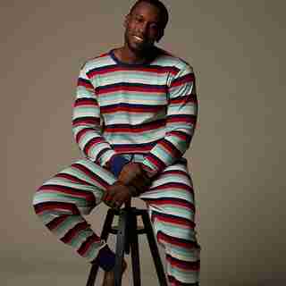 Hatley X Indigo Men'S Pajama Set - Stripes Medium