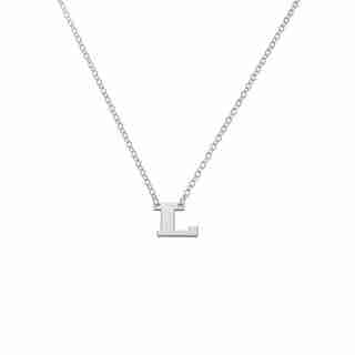 Sterling Silver 'L' Initial Letter Necklace