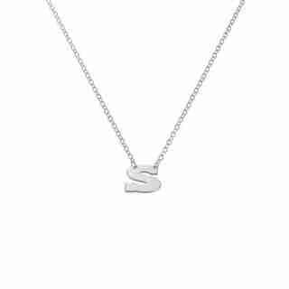 Sterling Silver 'S' Initial Letter Necklace