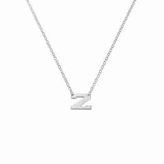 Sterling Silver 'Z' Initial Letter Necklace