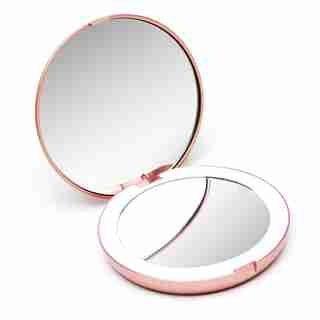 Fancii Mini Lumi LED Lighted Compact Mirror Rose Gold