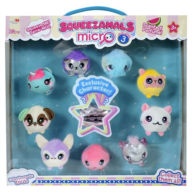 Squeezamals™ Micro Plush 10-Pack 1.5''