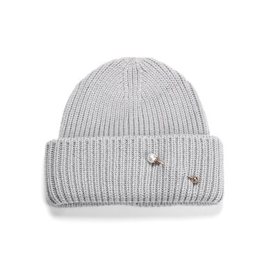 Soia & Kyo Anissa Rib Knit Hat With Folded Hem - Ash