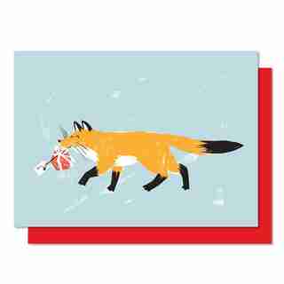 Boxed Cards - Fox carrying present