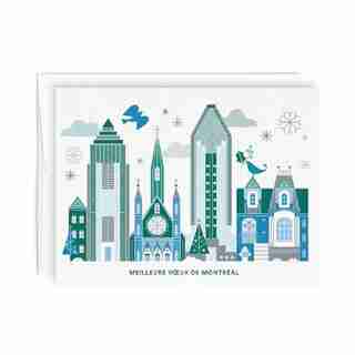 CARTES DE SOUHAITS EN BOÎTE (6) VOEUX DE MONTRÉAL