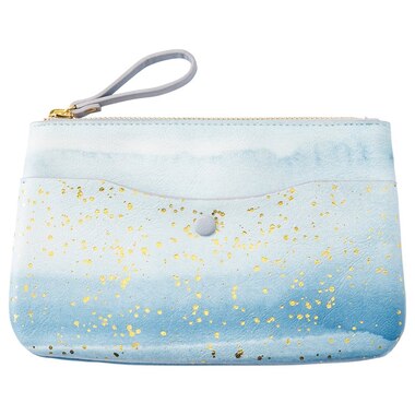 LARGE PENCIL POUCH MORNING DEW BLUE HAZE