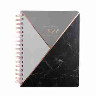 2019-2020 17-Month Medium Planner Black Marble