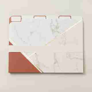 MARBLE FILE FOLDERS BLUSH TERRAZZO SET OF 6