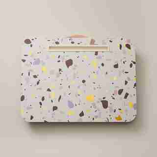 MARBLE LAP DESK TERRAZZO GOLD