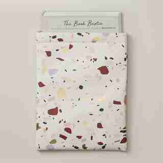 MARBLE BOOK BESTIE BOOK SLEEVE TERRAZZO GOLD