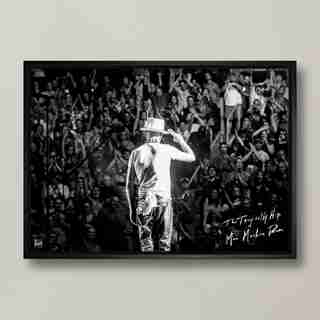 THE TRAGICALLY HIP FRAMED CANVAS GORD DOWNIE SALUTE 20" X 29"