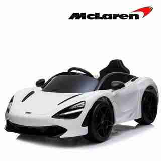 Licensed Mclaren 720S 12V Ride On Car with Remote Control for Kids, Leather Seat, Butterfly Doors, Bluetooth, MP3, USB, Suspension and LED Lights (WHITE)