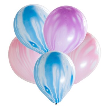 marble balloons multi colour set of 5 by hobbry party