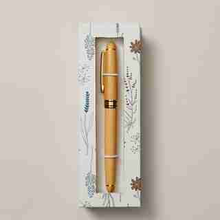 BOXED LIDDED PEN GOOD EARTH WOOD