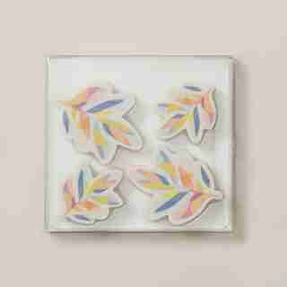 ERASER SET BOHO BRIGHT LEAF SET OF 4