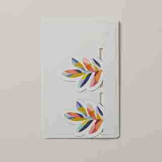 MAGNETIC BOOKMARKS MULTICOLOUR LEAVES SET OF 2