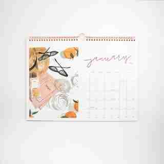 CALENDRIER À SPIRALE DE 12 MOIS 2021 – FRUITS ET FLORE / CRÉATION DE SABINA FENN
