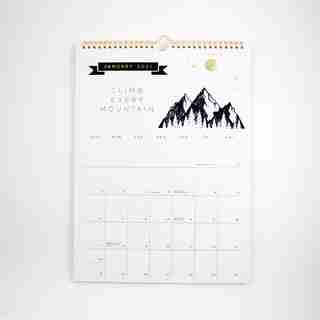 2021 12 MOIS CALENDRIER À SPIRALE CONTRÉE SAUVAGE