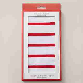 REUSABLE GIFT WRAP RED STRIPE 24" X 24"
