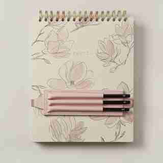 CARNET À CROQUIS AVEC COUVERTURE EN LIN – JARDIN SECRET, MAGNOLIA, GRAND