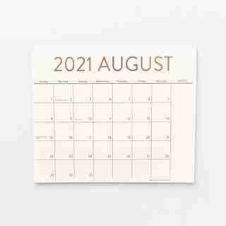 Aug 2021 - Dec 2022 17 Month Magnetic White Rose Gold Calendar