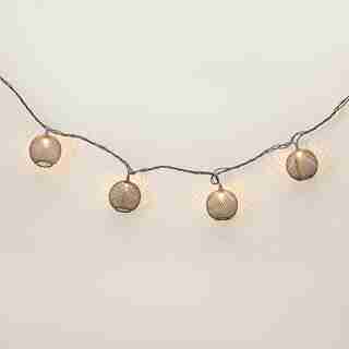 BLACK MESH STRING PATIO LIGHTS SET OF 10