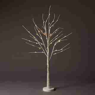 4-FT ICED WHITE LED BIRCH TREE