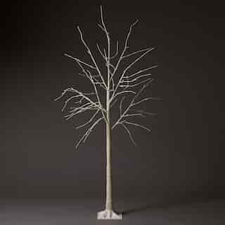 6-FT ICED WHITE LED BIRCH TREE