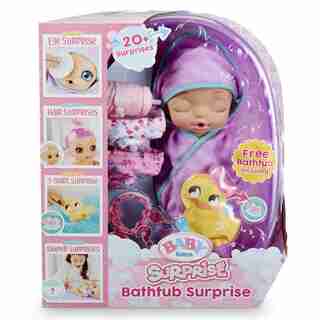 Baby Born Surprise Bathtub Surprise Purple Swaddle Princess