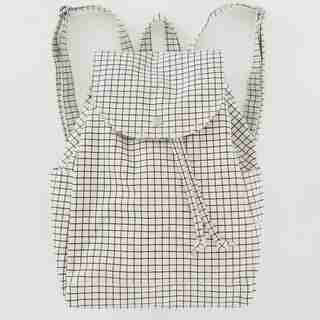 BAGGU DRAWSTRING BACKPACK - NATURAL GRID
