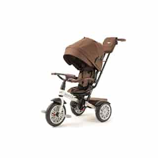Bentley® 6-in-1 Convertible Trike/Stroller White Satin with Chocolate Canopy