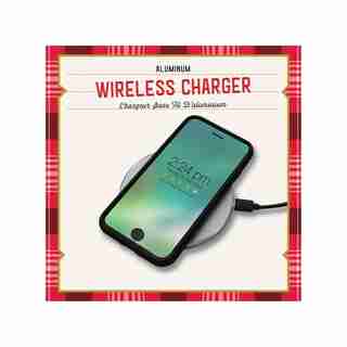 WIRELESS CHARGING PAD WHITE LEATHERETTE
