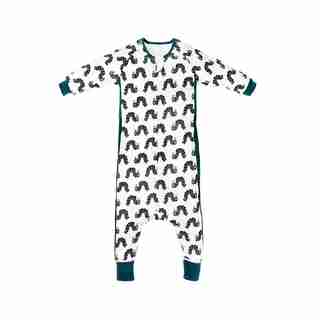 Eric Carle Bamboo Long Sleeve Sleep Suit 0.6 TOG - Black Caterpillar - 2.5 Toddlers - 4 Toddlers