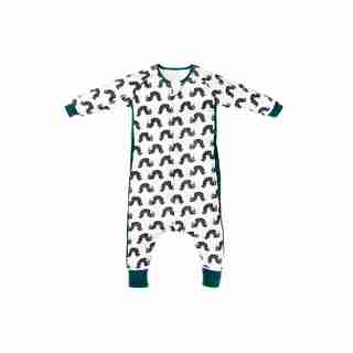 Nest Designs Eric Carle Bamboo Long Sleeve Sleep Suit 0.6 TOG - Black Caterpillar - 4 Toddlers - 6Toddlers