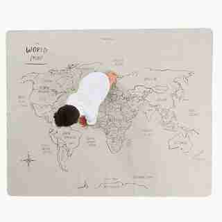 Gathre Midi+ Medium Leather Mat in World Map