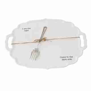 MUD PIE SCALLOPED TURKEY SERVING PLATTER SET