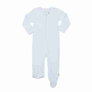 100% Organic Solid Footie 3-6 Months Blue