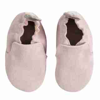 Robeez Soft Soles Leather Shoe with Suede Sole - Pretty Pearl Pink Baby 12-18 Months