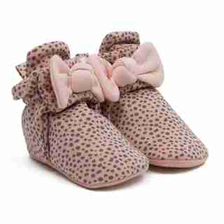 Robeez Snap Booties - Animal Bow Baby 3-6 Months