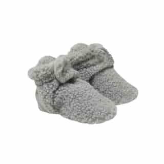 Robeez Snap Booties - Sherpa Grey Baby 0-3 Months