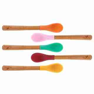 AVANCHY INFANT SPOONS 5 PACK GREEN, PINK, RED, YELLOW, MAGENTA
