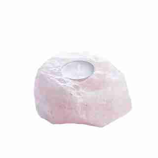Rose Quartz CRYSTAL Tealight Candle Holder